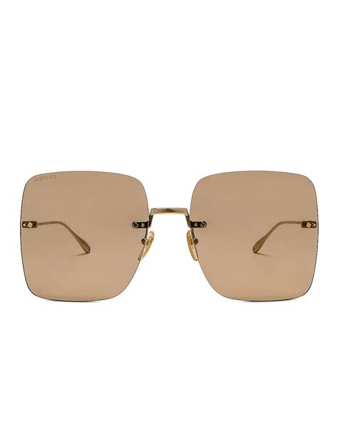 gucci metal glasses|Gucci square metal sunglasses.